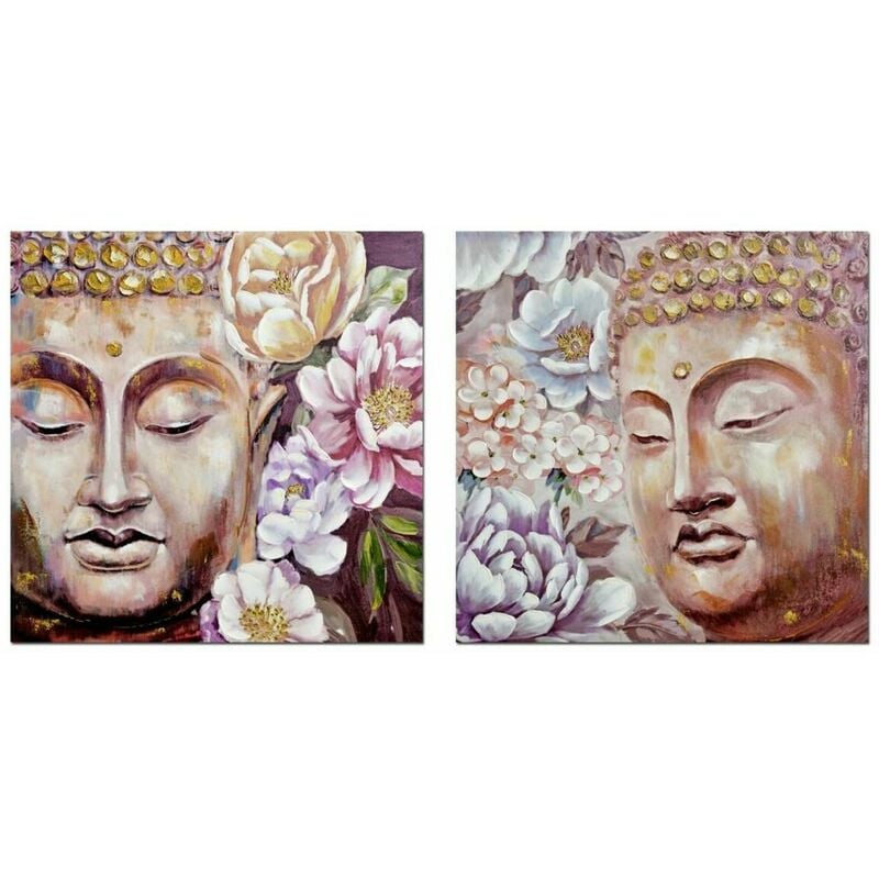 Quadro Buddha grigio in 3 pezzi