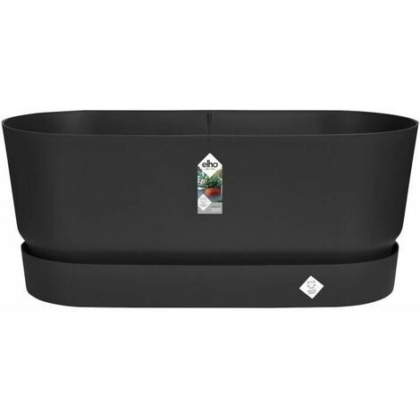 Vaso rettangolare da Balcone Elho Nero 60 cm Plastica Ovalada