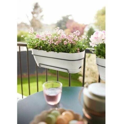 Vaso rettangolare da Balcone Elho 50 cm Bianco Rettangolare Plastica