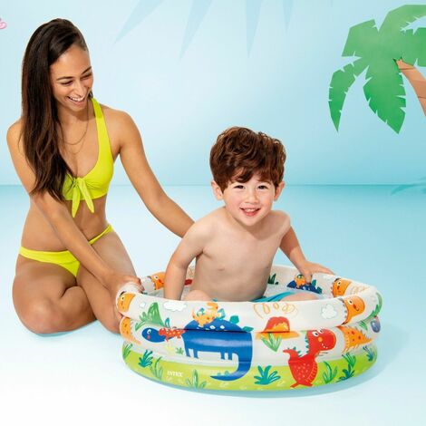 Piscina Gonfiabile per Bambini Intex Anelli Dinosauri 61 x 22 x 61 cm 33 L  (12