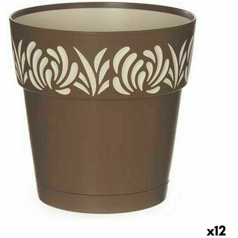 Vaso Autoirrigante Stefanplast Gaia Marrone Plastica 15 x 15 x 15 cm (12  Unità)