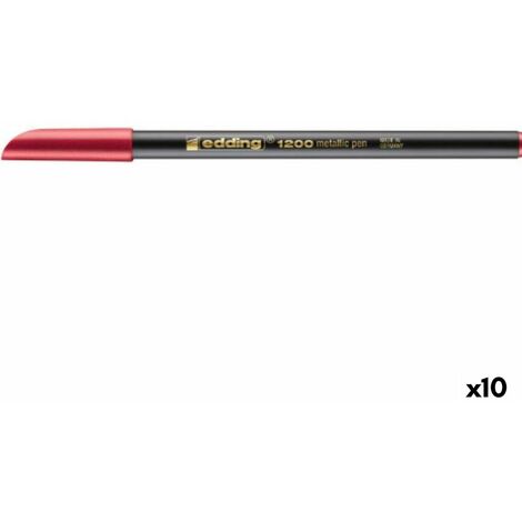 Pennarello Edding 1200 in metallo Rosso (10 Unità)