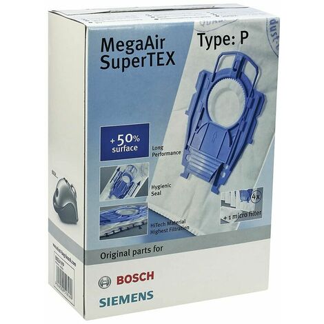 5 Sacchetti Per Aspirapolvere Bosch/Siemens + Filtro - Compatibili Con BBZ41FG, VZ41FGALL, Swirl