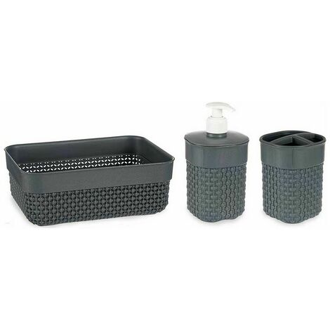 Set Completo Accessori Bagno Black Elegance 