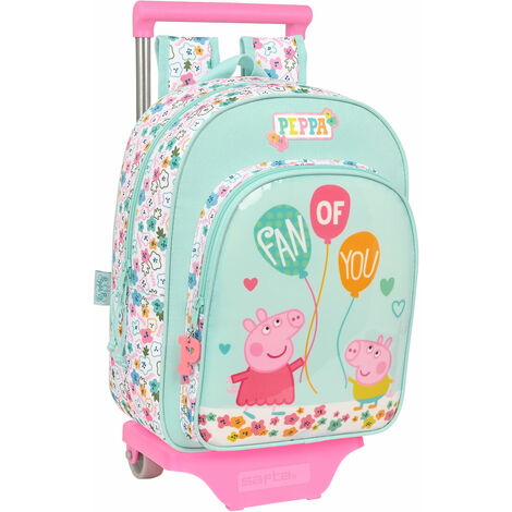 Trolley per la Scuola Peppa Pig Cosy corner Azzurro Chiaro (26 x 34 x 11 cm)