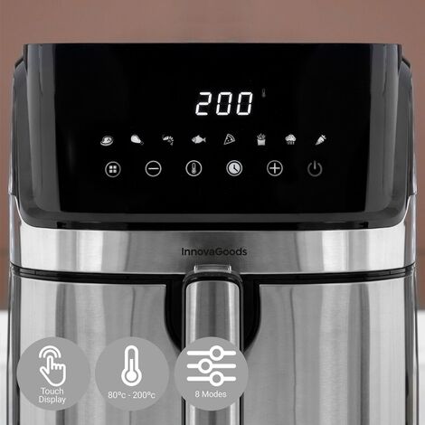 FRIGGITRICE SENZA OLIO INNOVAGOODS FRYINN PRO 5500 NERO ACCIAIO  INOSSIDABILE 1700 W 5,5 L