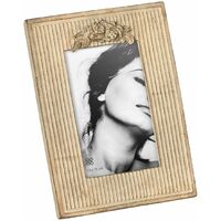 Cornice portafoto in legno da parete Shabby Chic BEIGE, per foto, stampe  artistiche, poster A4 da 21x29,7 cm