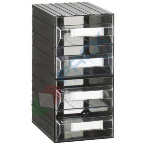 Cassettiera modulare "MOBIL101" con 4 cassetti - Trasparente - Mobil Plastic (1/2)