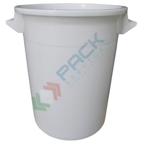 Bidone in plastica per alimenti da 75 litri - Bianco neutro - Mobil Plastic