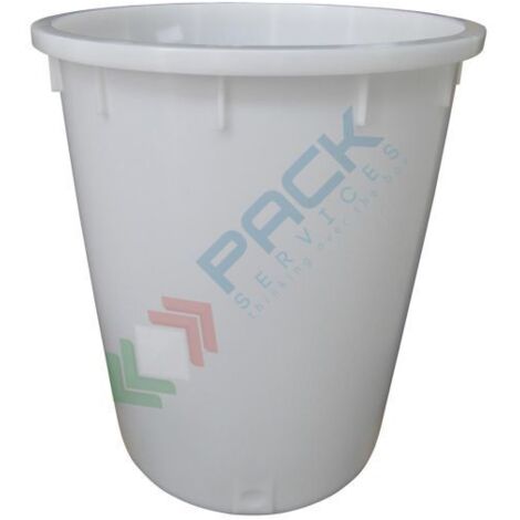 Bidone in plastica per alimenti da 150 litri - Bianco neutro - Mobil Plastic