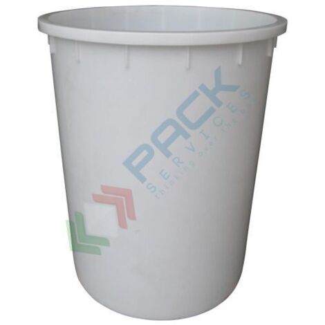 Bidone in plastica per alimenti da 300 litri - Bianco neutro - Mobil Plastic (1/2)