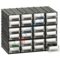 Cassettiera modulare "T/A" con 24 cassetti - Trasparente - Mobil Plastic