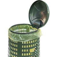 Trespolo bidone Portasacco 110 lt spazzatura da rifiuti differenziati o da riordino - Verde scuro - Mobil Plastic - VERDE