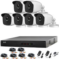 HIKVISION CCTV KIT DVR 8-CH 1080P & 6X HIKVISION HIWATCH 2.0MP TVI 1080P FULL HD GREY CCTV CAMERAS IR 20M NIGHT VISION REMOTE VIEW EASY P2P CCTV SECURITY CAMERA KIT+ NO HDD PRE-INSTALLED