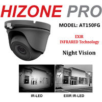 HIZONE PRO 5MP CCTV KIT SECURITY SYSTEM 4K DVR 4CH+&4X 5MP GRAY ULTRA HD METAL HOUSING IP66 WATERPROOF IN/OUTDOOR DOME CAMERAS 20M NIGHT VISION EASY P2P EMAIL ALERT REMOTE VIEW (No HDD PRE-INSTALLED)