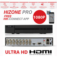 HIZONE PRO 1080P CCTV KIT SECURITY SYSTEM 16CH DVR & 15 X 2MP FULL HD METAL HOUSING IP66 WATERPROOF INDOOR OUTDOOR Gray Dome 3.6mm WIDE ANGLE CAMERAS 20M IR NIGHT VISION EASY P2P REMOTE VIEW MOTION DETECTION UK SELLER- 6TB HDD PRE-INSTALLED