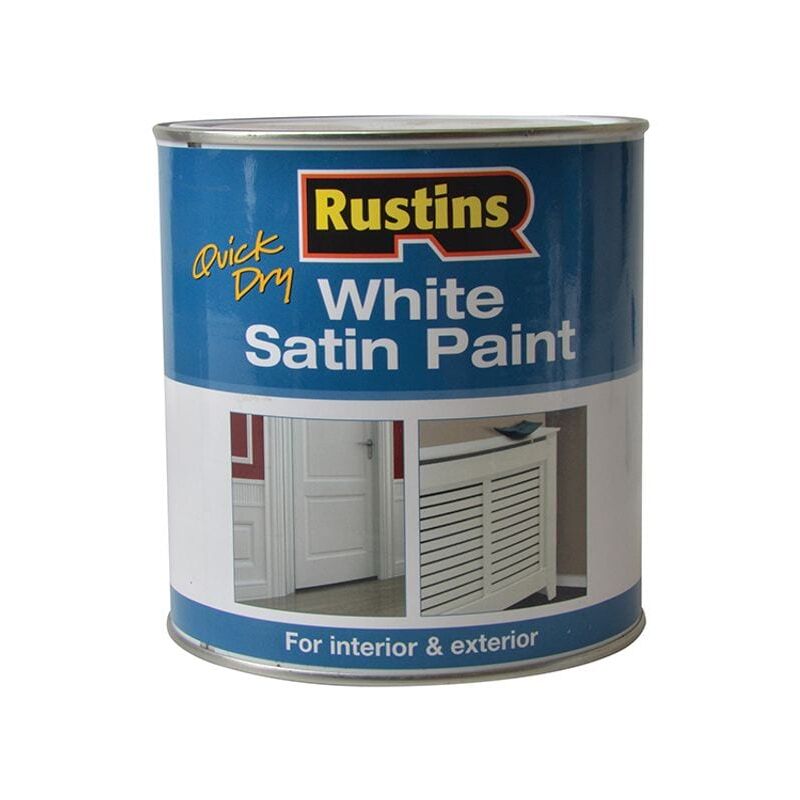 Rustins Quick Dry White Satin Paint 1 Litre RUSWS1L