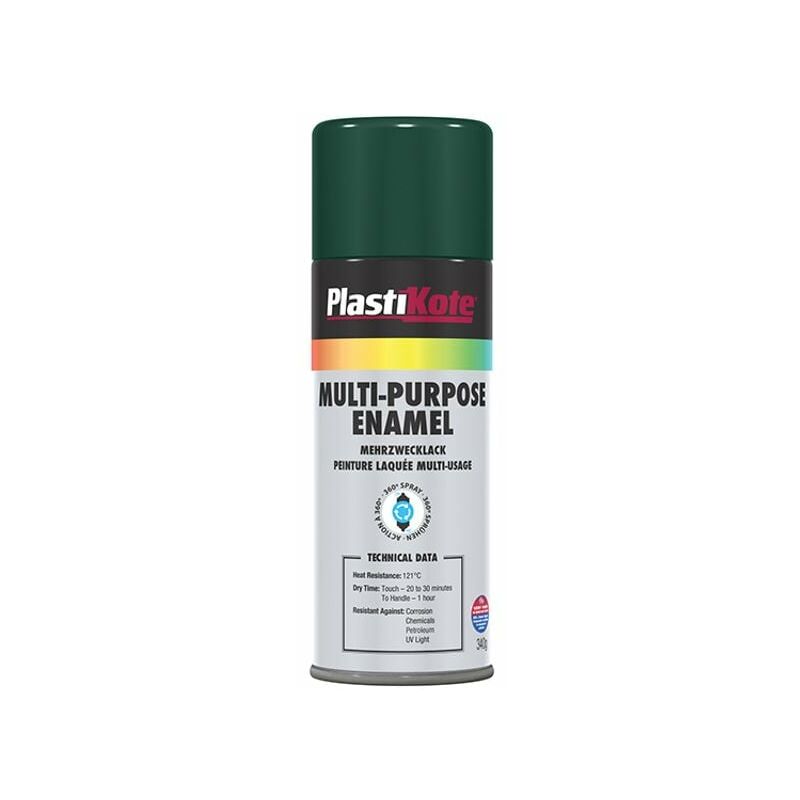 Plastikote Metal Paint & Primer Spray Paint 400ml Black Matt