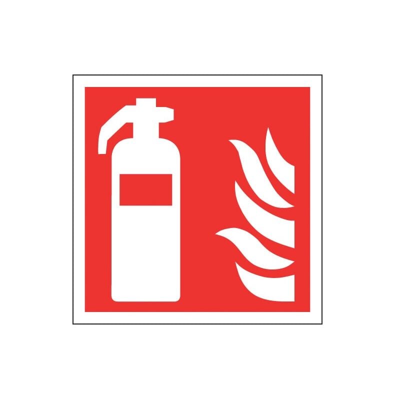 Sitesafe Fire Extinguisher Vinyl Sign - 150 x 150mm