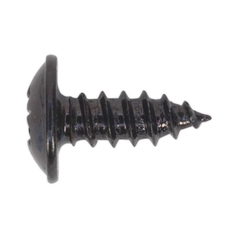 Sealey Self Tapping Screw 3.5 X 10MM Flanged Head Black Pozi BS 4174 Pack of  100