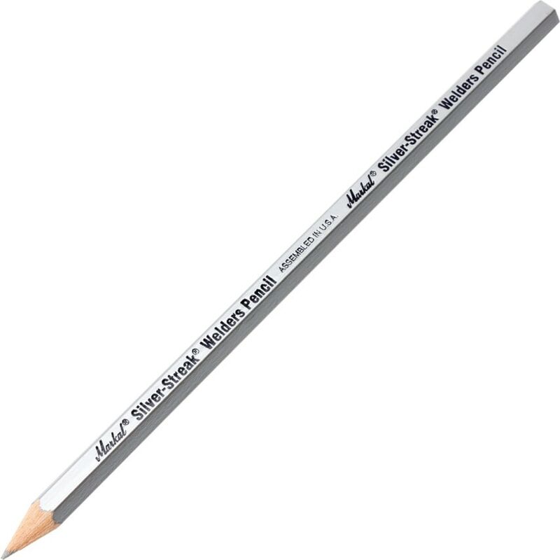 Markal 96101 Silver Streak Welders Pencil, Silver (Pack of 12), Set of 2