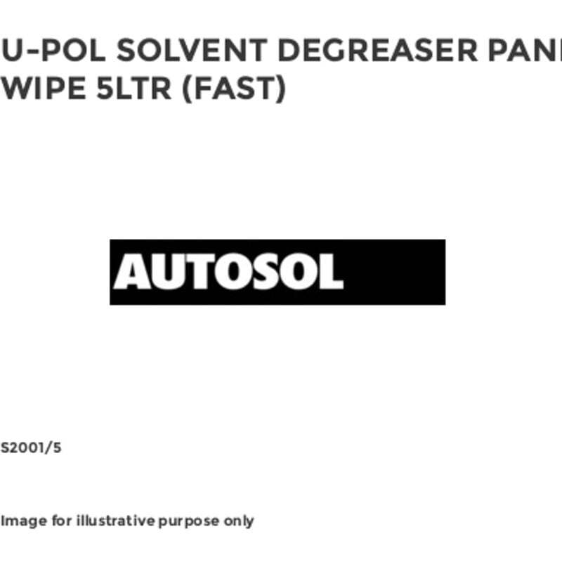 Autosol U-Pol Solvent Degreaser Panel Wipe 5L (Fast)