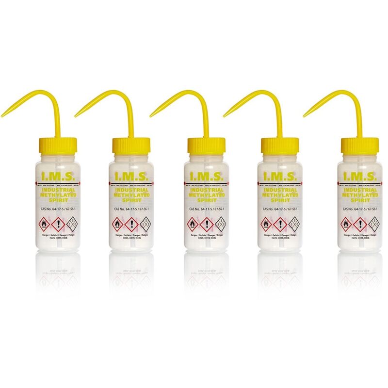 Azlon Wash Bottle, Multilingual 500ML I.M.S. (Pk5)