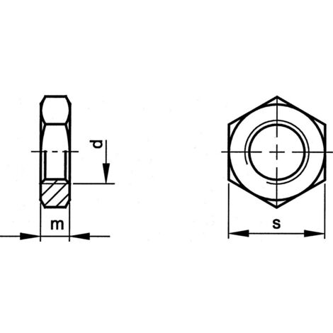 Qualfast M36 Hex Thin Nut A2