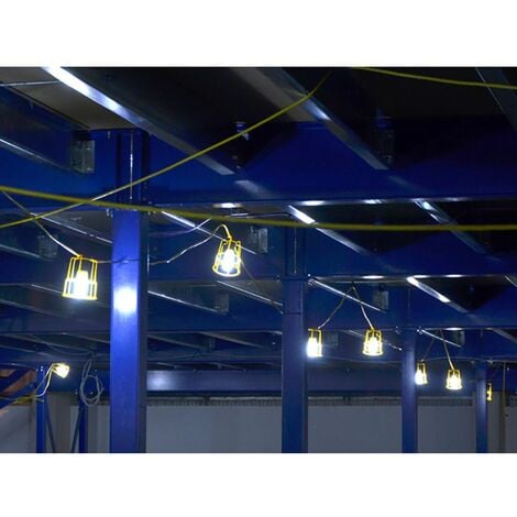 Faithfull Power Plus Festoon Lights Low Energy 10 LED Bulbs 110V 22m FPPSLFESTLE