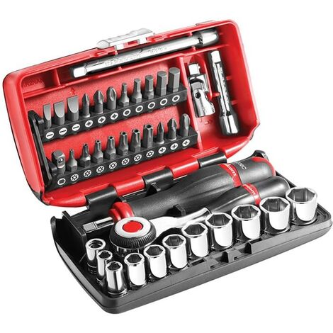 Facom 1/4in Drive Socket Set, 38 Piece FCMR360NANO