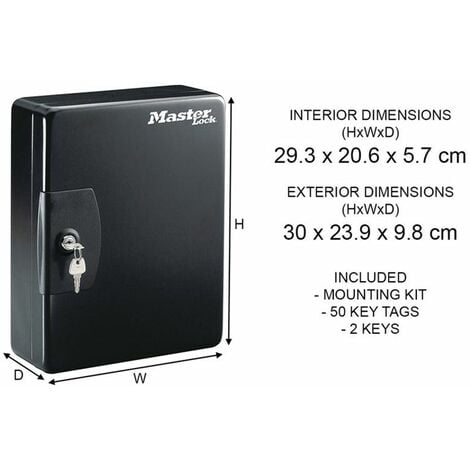Master Lock Medium Key Storage Lock Box For 50 Keys MLKKB50ML