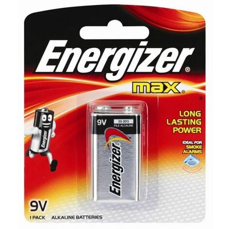 Energizer Max 9V Alkaline Batteries (Pack 1)