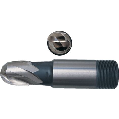 Sherwood 8.00MM HSS 2 Flute Threaded Shank Ball Nose Short Series Slot Drills