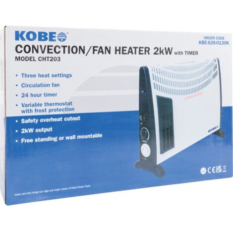 Kobe Convector Heater with Timer & 3 Heat Settings