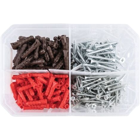 Rawlplug Uno Red & Brown Plug and Screw (520) FKT-FMSC520