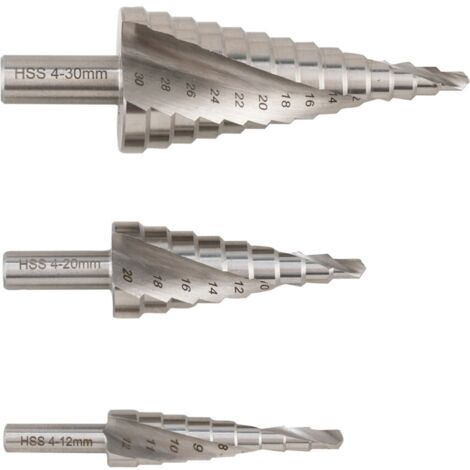 Sherwood 4-30MM Sheet Metal Step Drills HSS (Set-3)