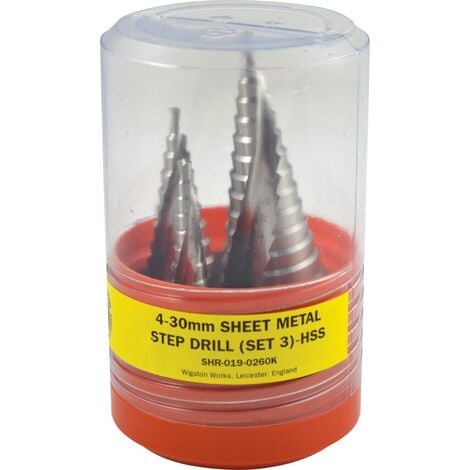 Sherwood 4-30MM Sheet Metal Step Drills HSS (Set-3)