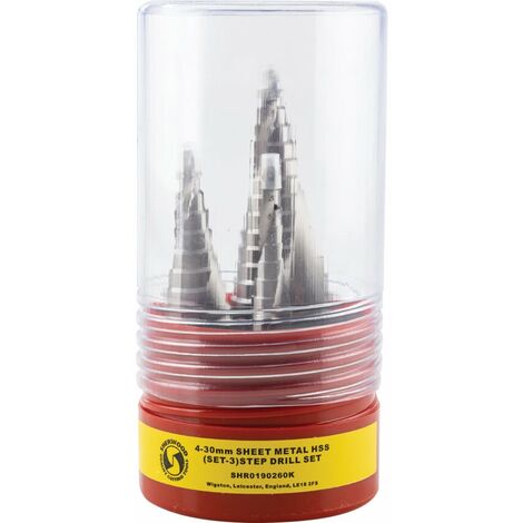 Sherwood 4-30MM Sheet Metal Step Drills HSS (Set-3)