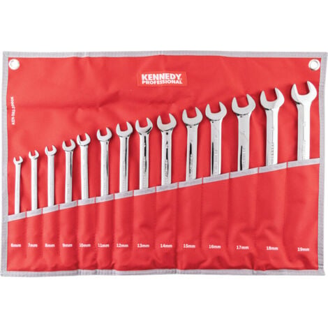 Kennedy-Pro 6-19mm Professional Combination Spanner Set 14 Piece