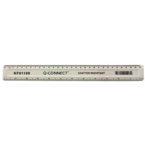Q-Connect Q Connect 30CM Ruler Shatterproof White- you get 5