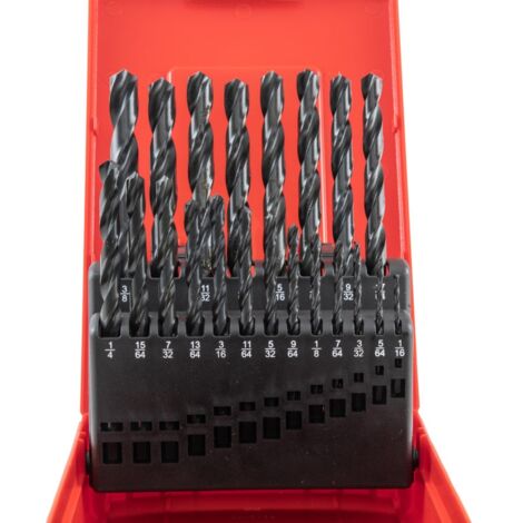 Sherwood Set of 21 HSS Drills 1/16-3/8" X 1/64"