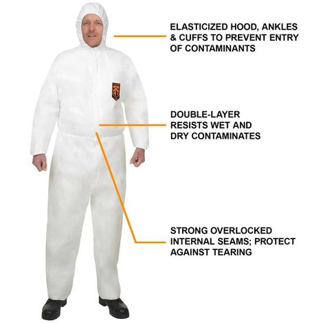 Kleenguard A40 Liquid & Particle Protection Hooded Coveralls 97930 ...