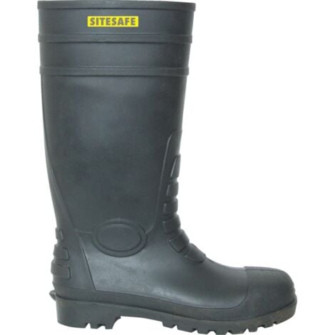 Sitesafe Safety Wellington Boot CLASS-S5 Black Size-3