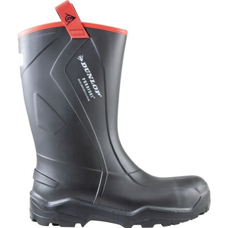 Dunlop C762043 Purofort+ Rugged Black Safety Wellington Boots - Size 9 (43)