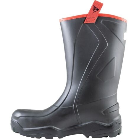 Dunlop C762043 Purofort+ Rugged Black Safety Wellington Boots - Size 9 (43)