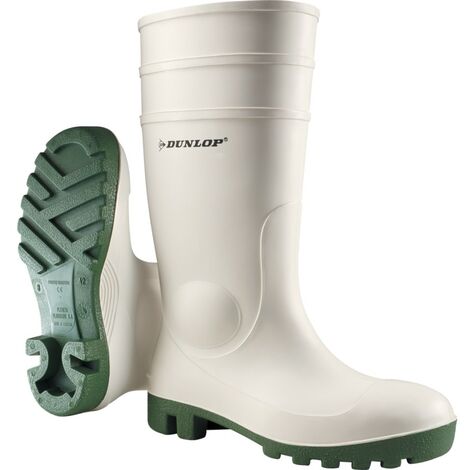Dunlop 171BV ProMaster Safety White/Green Wellington Boots - Size 6 (39)