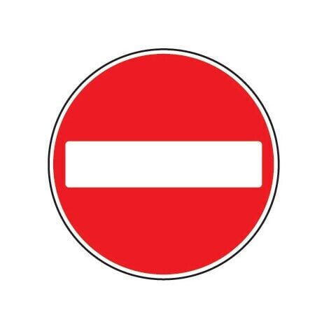 Sitesafe NO Entry Post-fix Class 2 Reflective Aluminium Sign - 600 x 600mm