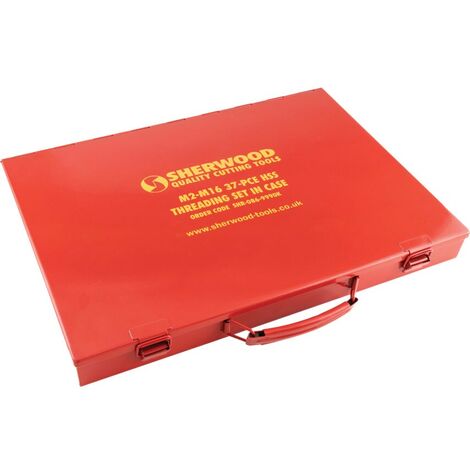 Sherwood M2-M16 37-Pce HSS Threading Set in Case