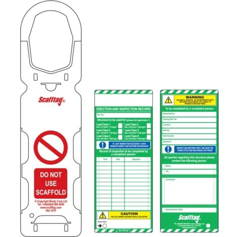 Sitesafe SCF01 Scafftag - Scafftag Kit