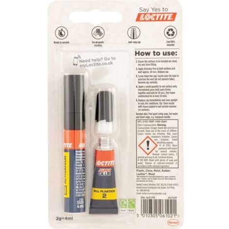 Loctite Super Glue All Plastics 2 GM